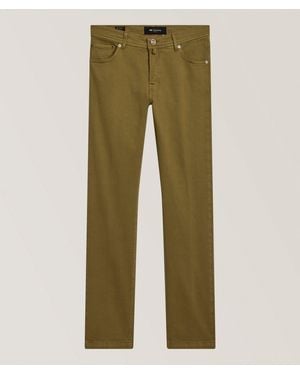 Kiton Bull Five-Pocket Denim Pants - Green