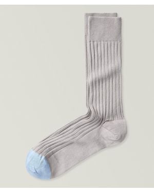 Paul Smith Ribbed Mid-Calf Socks - White