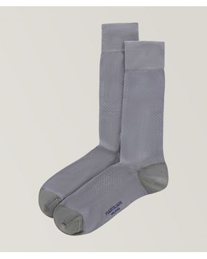 Marcoliani Micro-Pindot Fresh Of Modal Dress Socks - Grey
