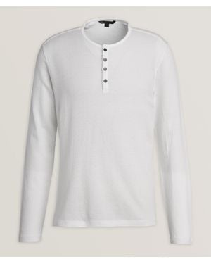 John Varvatos Walden Pima Cotton Henley - White