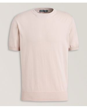 Canali Cotton Crewneck Sweater - Pink