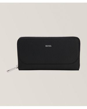 BOSS Northon Monogram Leather Belt Bag - Black