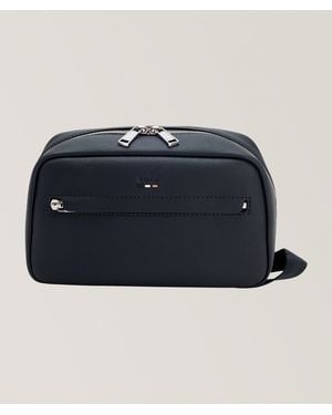BOSS Ray Faux Leather Washbag - Blue