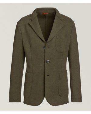 Barena Stretch-Wool Jersey Sport Jacket - Green