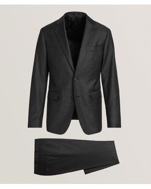 Harold Sharkskin Virgin Wool Suit - Black