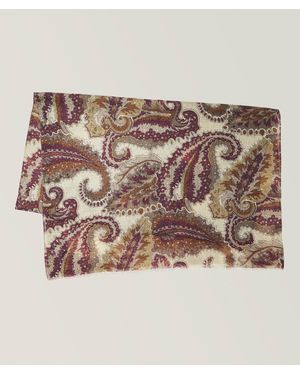 L.B.M. 1911 Paisley-Floral Wool-Blend Scarf - Brown