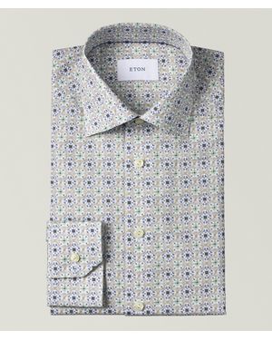 Eton Slim-Fit Cotton Tencel Lyocell Shirt - Grey