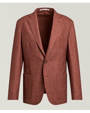 Eleventy Soft Wool-Blend Sport Jacket - Red