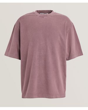 Acne Studios Garment-Dyed Cotton Logo T-Shirt - Pink