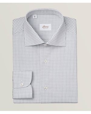 Brioni Brioni Check Cotton Shirt - Grey