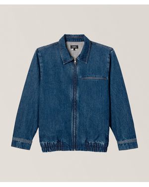 A.P.C. Fabrizio Full-Zip Denim Jacket - Blue