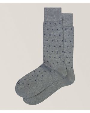 Marcoliani Polka Dot Mousse Of Modal Dress Socks - Grey