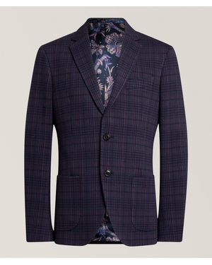 Etro Checked Sport Jacket - Blue