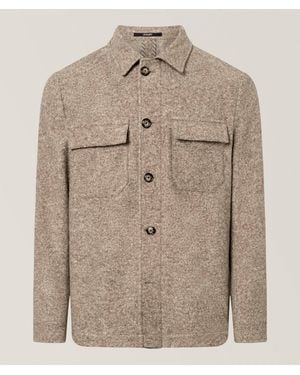Joop! Speckled Wool-Blend Overshirt - Natural