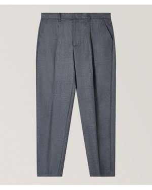 Emporio Armani Stretch-Virgin Wool Dress Pants - Grey