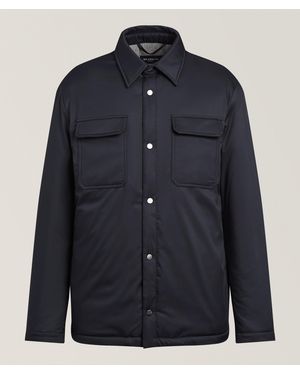 Kiton Four-Pocket Padded Tech Overshirt - Blue