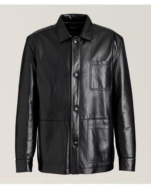 Kiton Soft Leather Jacket - Black