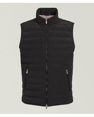 Brunello Cucinelli Water-Resistant Quilted Down Vest - Black