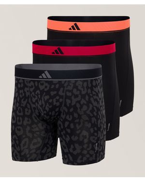 adidas Three-Pack Active Flex Boxer Brief - Black
