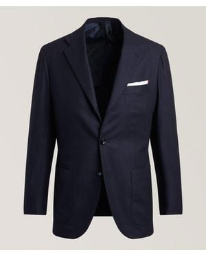 Kiton Wool-Cashmere Sport Jacket - Blue