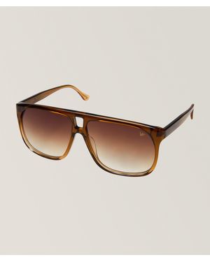 Vintage Frames Company Riviera Gradient Rectangular Sunglasses - Brown
