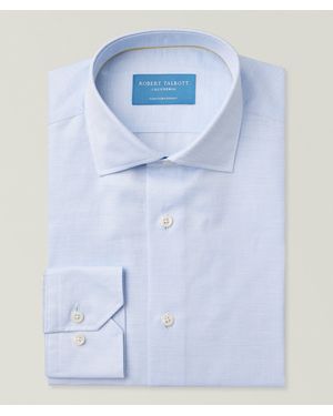 Robert Talbott Reynolds Cotton-Linen Dress Shirt - Blue