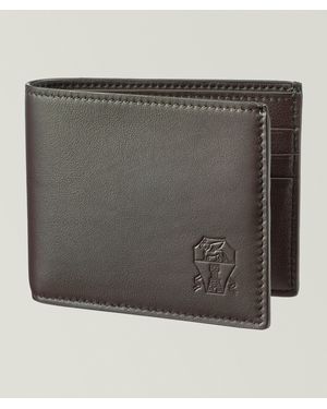 Brunello Cucinelli Leather Bifold Wallet - Black