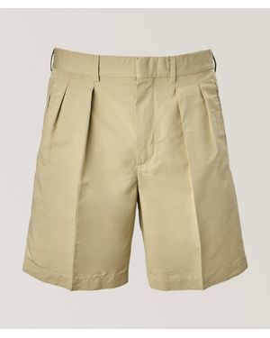 Tom Ford Cotton-Silk Poplin Tailored Shorts - Natural