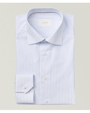 Eton Contemporary-Fit Elevated Stripe Dress Shirt - Blue