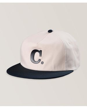 Camplin Letterman Cotton Baseball Cap - White
