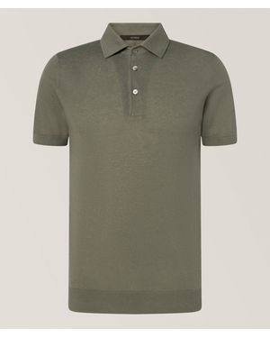 Windsor. Lindo Linen-Cotton Polo - Green