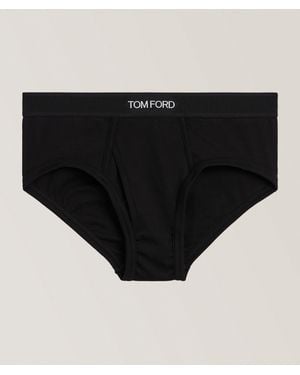 Tom Ford Stretch-Cotton Jersey Brief - Black