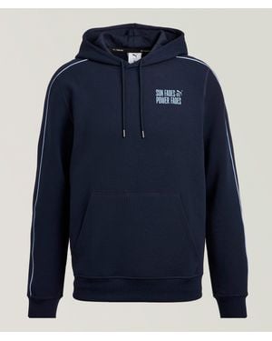 Reigning Champ X Puma Graphic Print Hooded Sweatshirt - Blue