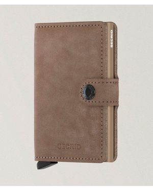 Secrid Stone-Washed Leather Miniwallet - Brown