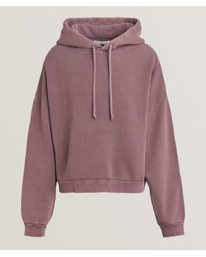 Acne Studios Garment-Dyed Cotton Logo Hooded Sweater - Purple