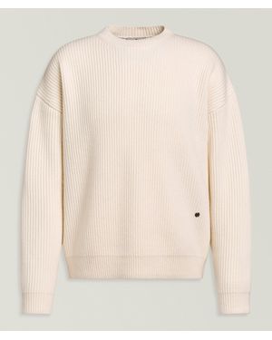 Acne Studios Oversized Ribbed Cashmere Sweater - Natural
