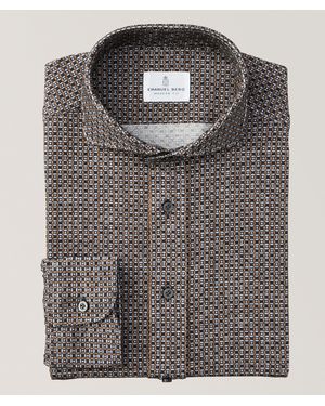 Emanuel Berg Marseille Premium Geometric Jersey Shirt - Grey