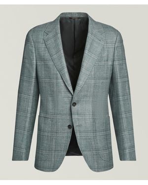 Canali Kei Multi-Check Sport Jacket - Green