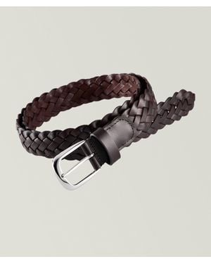 Anderson's Woven Leather Belt - Brown