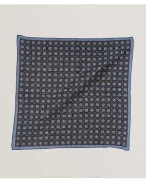 Canali Linen Pocket Square - Grey