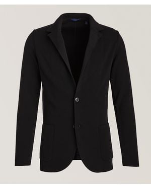 Patrick Assaraf Cotton Knit Sport Jacket - Black