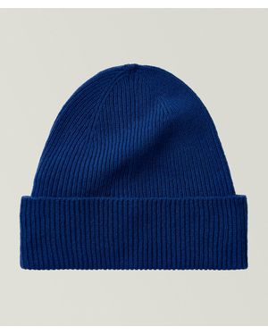 Tom Ford Ribbed Cashmere Beanie - Blue