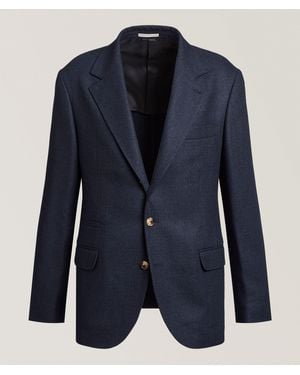 Brunello Cucinelli Mãlange Wool Deconstructed Sport Jacket - Blue
