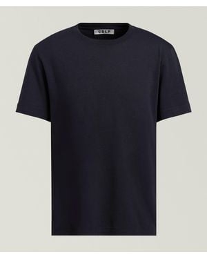 CDLP Lyocell-Cotton Crewneck T-Shirt - Blue