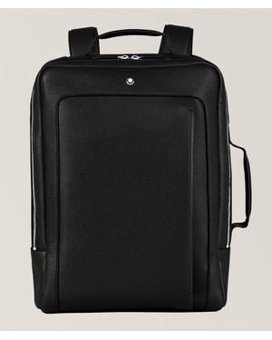 Montblanc Companion Leather Rectangular Backpack - Black
