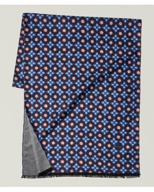 Kiton Foulard Brushed Silk Scarf - Blue