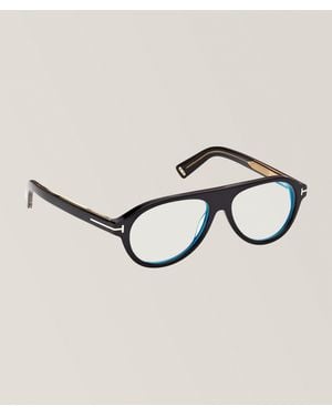 Tom Ford Icon Clip Pilot Sunglasses - Brown