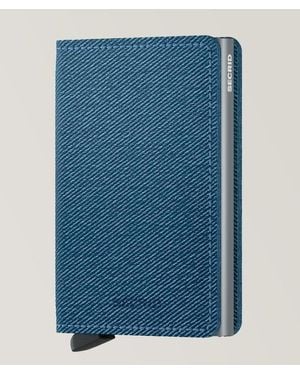 Secrid Twill Textured Twist Jeans Slim Wallet - Blue