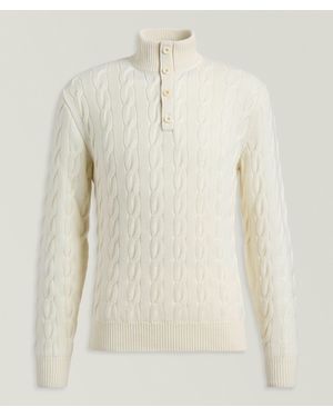 Ralph Lauren Cable Knit Cashmere Sweater - Natural