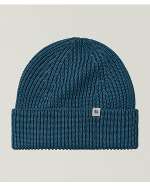 Reigning Champ Ribbed Wool Beanie - Blue